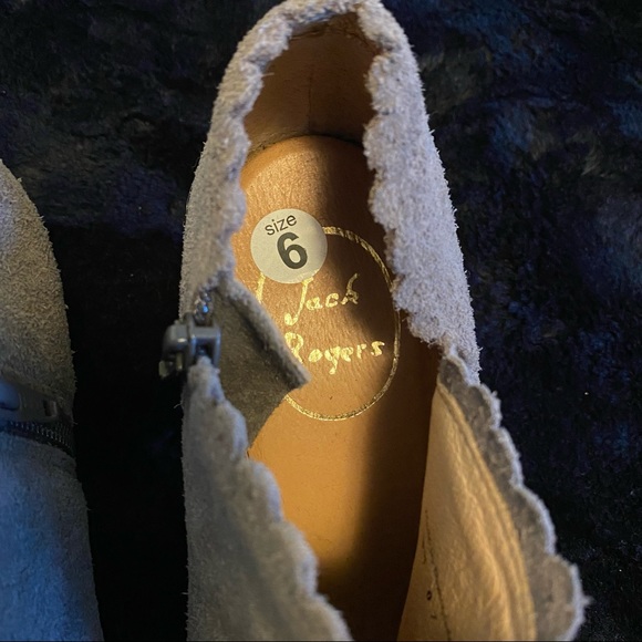 Jack Rogers Marianne Gray Suede Ankle Bootie 6 - Picture 7 of 8